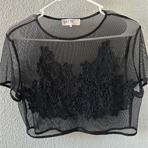 House of London Sheer/Lace Top